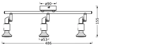 LED fali mennyezeti lámpa, felületre szerelhető, 10,2 W, 690 lm, 3000 K, meleg, szabályozható fényerejű, fekete LED spotlámpa, Ledvance