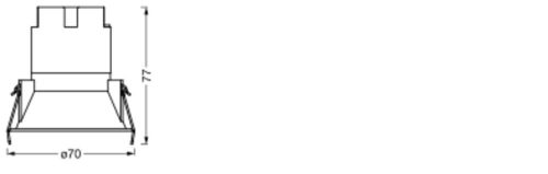 LED panel süllyesztett spotlámpa 5W 400lm 4000K semleges spotlámpa fehér ezüst színű, vékony Ledvance