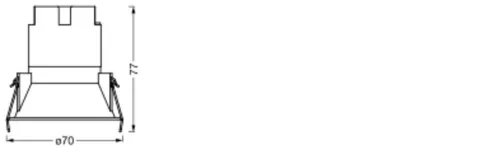 LED Panel Süllyesztett Spotlámpa 5W 400lm CCT Spot Fehér Beépíthető Világítás Slim Ledvance