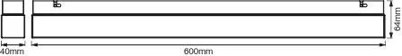 LED panel mennyezeti lámpatest 14W 1250lm 3000K - 4000K CCT felületre szerelhető fehér 60x4cm négyzet alakú Ledvance