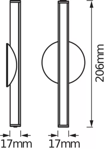 Hordozható, szekrény alatti bútor LED lámpa, USB, 2W, 150lm, 4000K, semleges, szabályozható, fali, ezüst LEDstixx USB, Ledvance