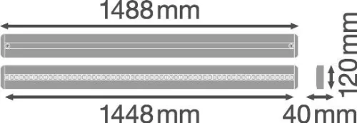 Lámpatest Lineáris világítószalag 25W 3300lm 4000K Semleges fehér Vészvilágítási modul IndiviLED Ledvance