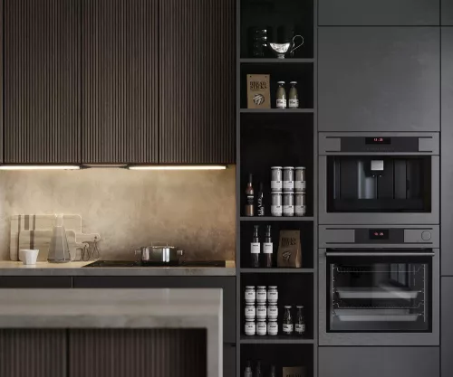 LED szekrény alatti lámpa mozgásérzékelővel 10W 620lm CCT szabályozható fényerejű fekete 55cm lineáris forgókapcsolóval Ledvance