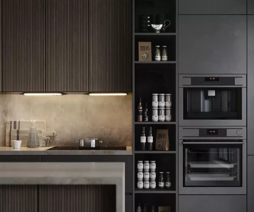 LED Szekrény alatti lámpa Mozgásérzékelővel 6W 380lm CCT Szabályozható Fekete 35cm Lineáris Forgatható Ledvance