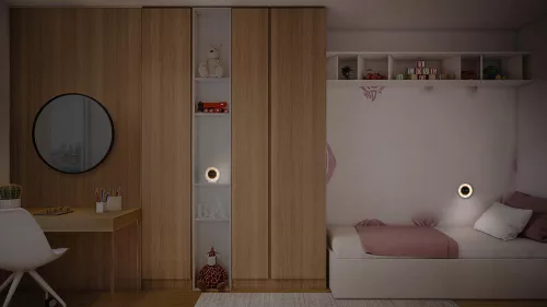 LED asztali óra, hordozható, 3000K - 6500K CCT, fehér, elemes, Nightlux Ledvance