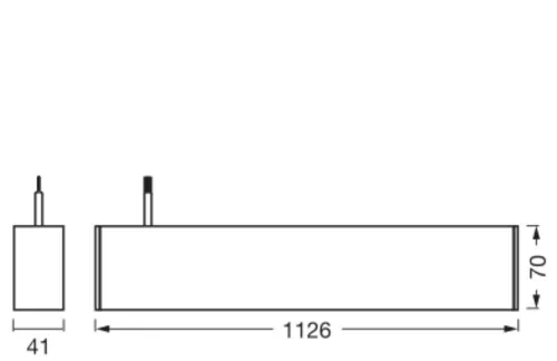 Lámpatest Lineáris világítószalag 42W 4400lm 4000K Semleges, szabályozható, fekete, Office Line Ledvance
