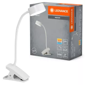   LED asztali lámpa, klipsz, állítható, 4,8 W, 328 lm, CCT, szabályozható fényerővel, fehér, irodai termékcsalád, Ledvance