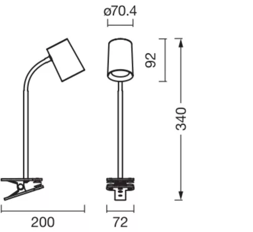 Asztali lámpa, Íróasztal lámpa, Állólámpa, GU10, Fehér, USB-C, Office Line, Ledvance