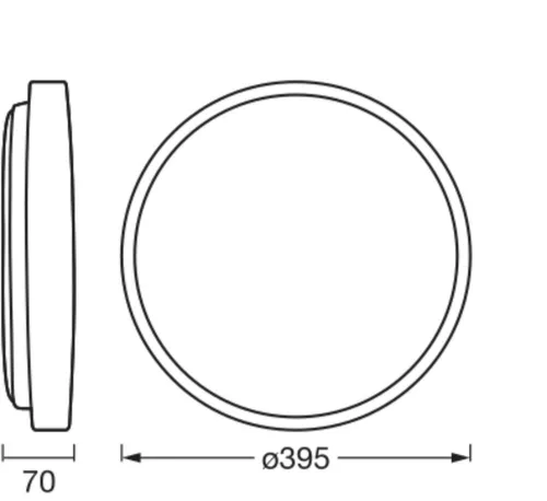 LED Mennyezeti Lámpa Felületre Szerelt 24W 1500lm 3000K Szabályozható Meleg Barna 39cm Orbis Ledvance