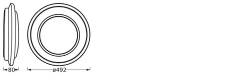 LED Mennyezeti Lámpa Felületre Szerelhető 36W 2450lm 3000K Meleg Ezüst 49cm Orbis Ledvance