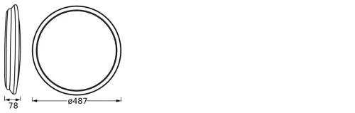 LED Mennyezeti Lámpa Felületre Szerelhető 36W 2800lm 3000K Meleg Ezüst 48cm Orbis Ledvance