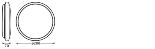 LED Mennyezeti Lámpa Felületre Szerelhető 16W 1050lm 3000K Meleg Fehér 28cm Orbis Ledvance