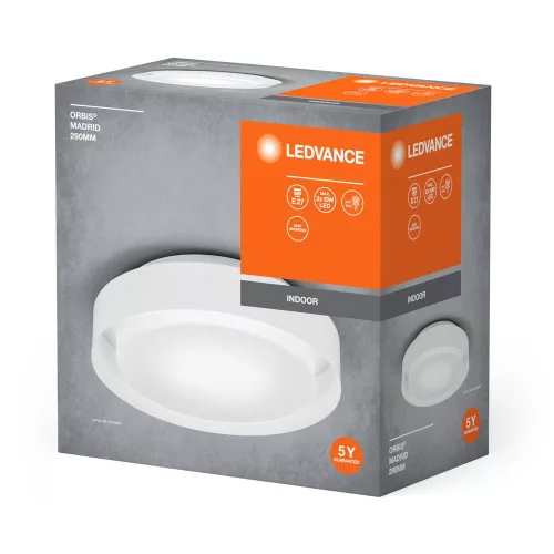 Mennyezeti lámpa, felületre szerelhető, E27, fehér, 29 cm, Orbis, Ledvance