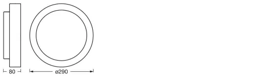Mennyezeti lámpa, felületre szerelhető, E27, fehér, 29 cm, Orbis, Ledvance