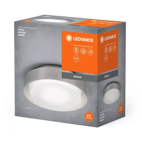 Felületre szerelhető mennyezeti lámpa E27 Nikkel 29cm Orbis Ledvance