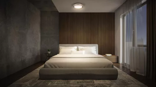 Felületre szerelhető mennyezeti lámpa E27 Nikkel 29cm Orbis Ledvance