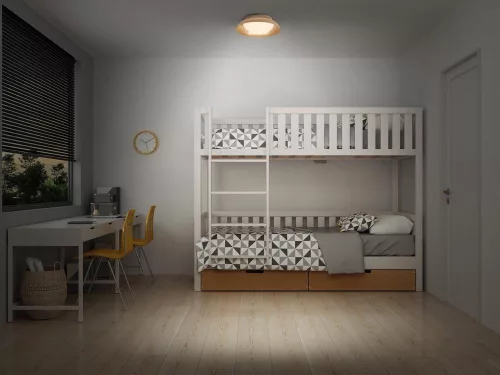 Mennyezeti lámpa, felületre szerelhető, E27, 30 cm, Orbis, barna, Ledvance