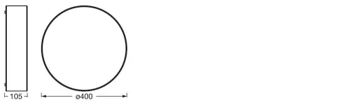 Mennyezeti lámpa, felületre szerelhető, E27, fekete, 40 cm, Orbis, Ledvance