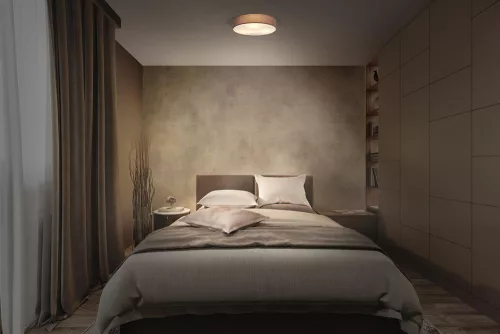 Mennyezeti lámpa, felületre szerelhető, E27, barna, 30 cm, Orbis, Ledvance