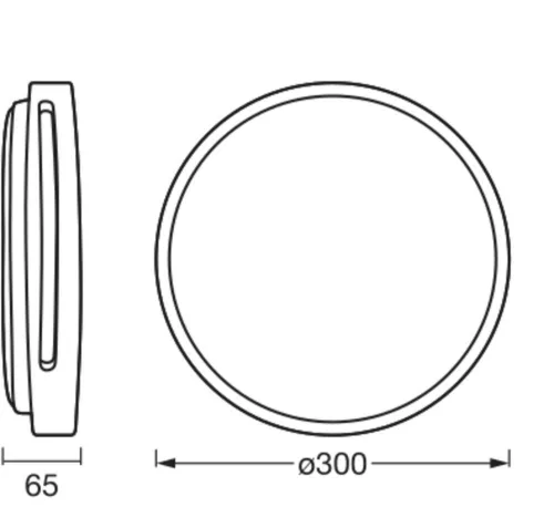 LED Mennyezeti Lámpa Felületre Szerelt 16W 1000lm 3000K Meleg, Szabályozható Barna 30cm Orbis Ledvance