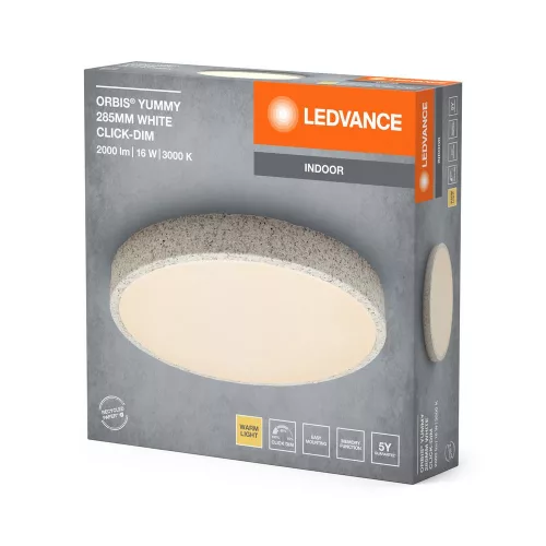 LED Mennyezeti Lámpa Felületre Szerelhető 16W 1000lm 3000K Meleg, Szabályozható Fehér 28cm Orbis Ledvance