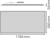LED panel mennyezeti lámpatest 53W 5830lm 4000K semleges fehér 120x60cm Compact Ledvance