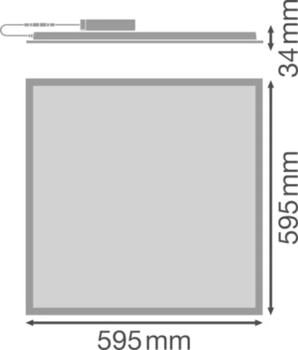 LED Panel Irodai Mennyezeti Lámpa 35W 3850lm 3000K - 4000K CCT Szabályozható Felületre Szerelt Süllyesztett Fehér 60x60cm UGR19 Compact Ledvance