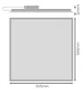 LED panel mennyezeti lámpatest 34W 4080lm 3000K meleg fehér süllyesztett 60x60cm Eco Ledvance