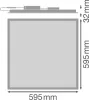 LED panel lámpa mennyezetre 30W 4860lm 4000K Semleges fényerejű, szabályozható, felületre szerelhető, süllyesztett, fehér, 60x60cm Flex Ledvance