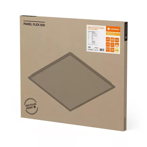 LED panel mennyezeti lámpatest 30W 4800lm 3000K Meleg, szabályozható fényerejű, felületre szerelhető, süllyesztett, fehér, 60x60cm Flex Ledvance