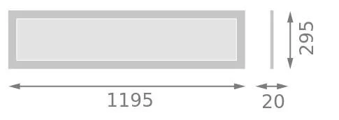 LED panel mennyezeti lámpatest 42W 4410lm 4000K semleges 120x30cm fehér integrált Ledvance