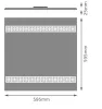 LED panel mennyezeti lámpatest 27.5W 4000lm 4000K Semleges, szabályozható fényerejű, süllyesztett, fekete, 60x60cm-es rácsos függöny Ledvance