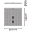 LED panel mennyezeti lámpatest 36W 5040lm 4000K Semleges, szabályozható fényerejű, felületre szerelhető, süllyesztett, fehér, 60x60cm Protect Ledvance