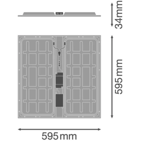 LED Panel Irodai Mennyezeti Lámpa 36W 5040lm 4000K Semleges Fehér 60x60cm UGR19 Protect Ledvance