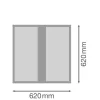 LED panel mennyezeti lámpatest 36W 5040lm 4000K semleges fényerejű, szabályozható, felületre szerelhető, süllyesztett, fehér, 62x62cm, Protect Ledvance