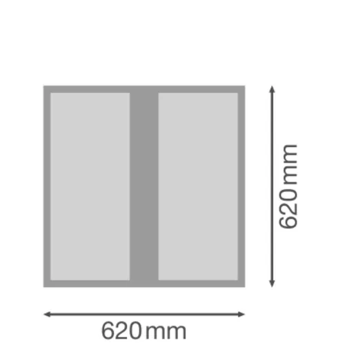 LED panel mennyezeti lámpatest 36W 5040lm 4000K semleges fényerejű, szabályozható, felületre szerelhető, süllyesztett, fehér, 62x62cm, Protect Ledvance