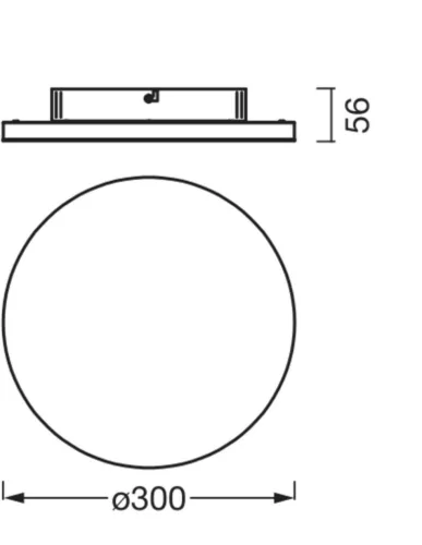 LED Mennyezeti Lámpa 19W 1750lm 3000K Meleg Fehér Felületre Szerelt 30cm Planon™ Ledvance