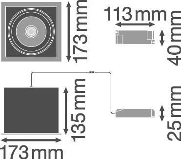 LED Panel Süllyesztett Reflektor 30W 2700lm CCT Spot Fehér Multi Ledvance