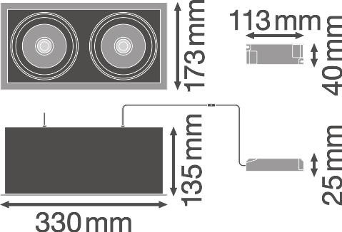 LED panel süllyesztett spotlámpa 30W 2700lm 4000K semleges spotlámpa fehér Multi Ledvance