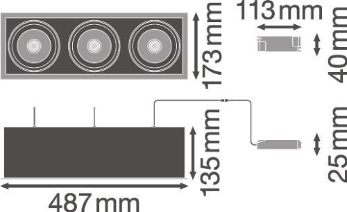 LED panel süllyesztett spotlámpa 30W 2700lm 4000K semleges spotlámpa fehér Multi Ledvance