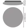 LED Mennyezeti Lámpa 18W 1440lm 3000K - 4000K - 5000K CCT Felületre Szerelt Fehér 35cm Felületre Szerelt Ledvance