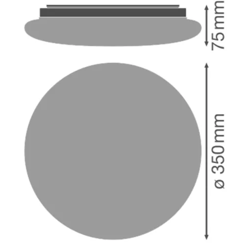LED Mennyezeti Lámpa 18W 1440lm 3000K - 4000K - 5000K CCT Alkonyatmozgás-érzékelővel Felületre Szerelt Fehér 35cm Felületre Szerelt Ledvance