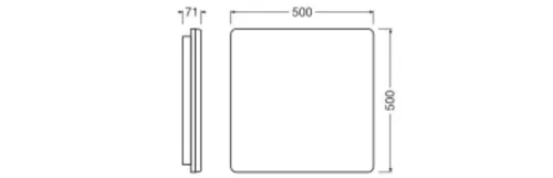 LED panel mennyezeti lámpatest 27W 3780lm 3000K - 4000K CCT szabályozható, felületre szerelhető, fehér, 50x50cm, felületre szerelhető, Ledvance