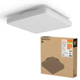   LED panel mennyezeti lámpatest 46010W 2660lm 3000K - 4000K CCT alkonykapcsolási mozgásérzékelővel, felületre szerelhető, fehér, 33x33cm, felületre szerelhető, Ledvance