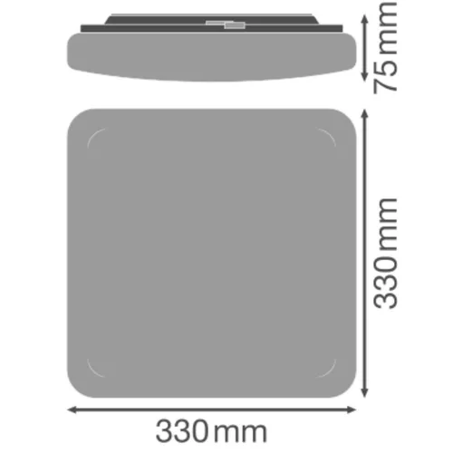 LED panel mennyezeti lámpatest 24W 2000lm 3000K - 4000K - 5000K CCT felületre szerelt fehér 33x33cm Felületre szerelhető Ledvance
