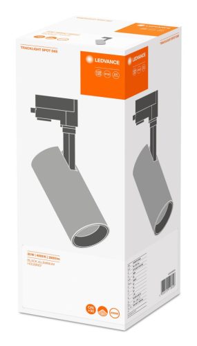 LED sínre szerelhető lámpatest 35W 2800lm 4000K semleges fehér 3 fázisú állítható fekete sínre szerelhető lámpa Ledvance