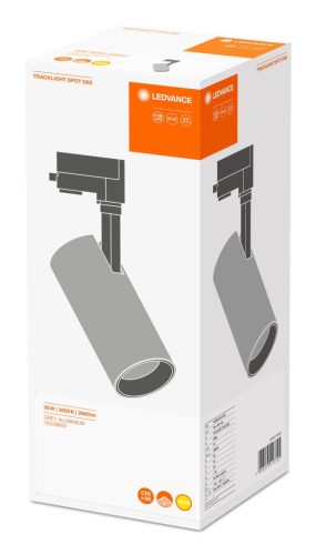 LED sínre szerelhető lámpatest 35W 2660lm CCT 3 fázisú, állítható, szürke színű, Ledvance sínre szerelhető lámpa