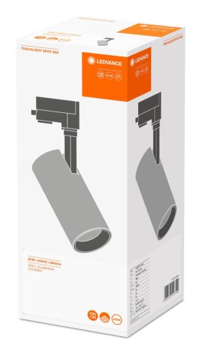 LED sínre szerelhető lámpatest 35W 2800lm 4000K semleges 3 fázisú állítható szürke sínre szerelhető lámpa Ledvance