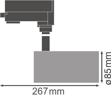 LED sínre szerelhető lámpatest 35W 2660lm CCT 3 fázisú, állítható fehér Ledvance sínre szerelhető lámpa