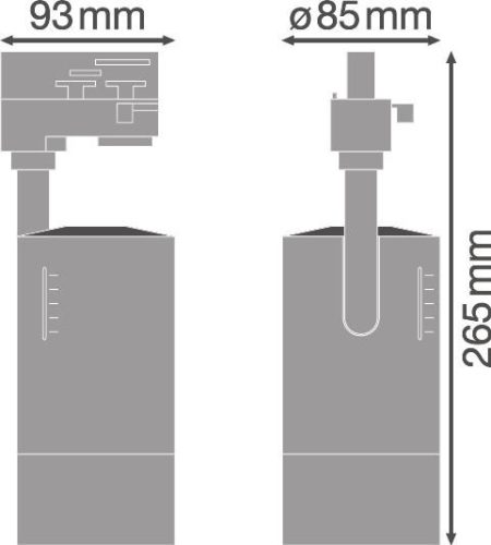 LED sínre szerelhető lámpatest 25W 1500lm CCT szabályozható fényerejű 3 fázisú állítható fekete sínre szerelhető lámpa Ledvance
